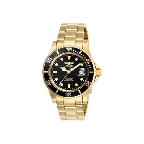 INVICTA Pro Diver Men 40mm Stainless Steel Gold Black dial